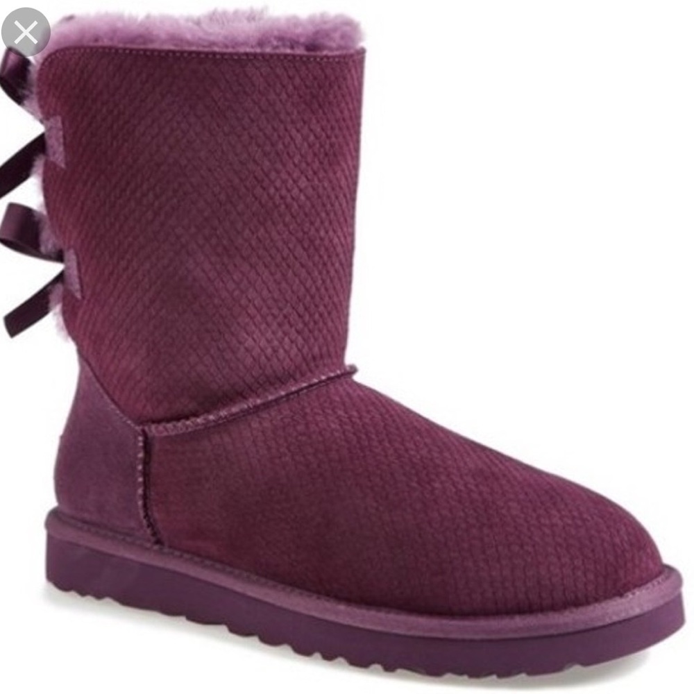 Uggs with satin bow